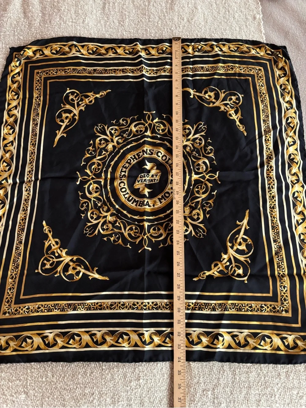 Vintage Silk Stephens College Scarf
